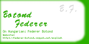 botond federer business card